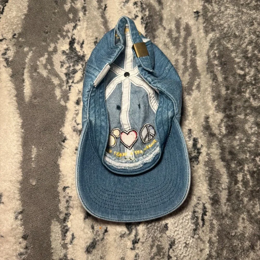 Disney Retro Peace, Love, and Mickey Mouse Denim Hat - Picture 6 of 8